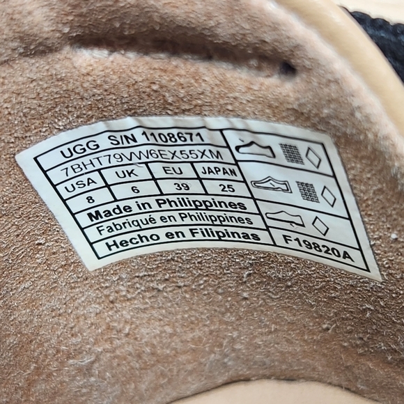 UGG Tammy Slip On Perforated Knit Comfort Flats Black 1108671 Women's Sz 8 EUC - Picture 14 of 14